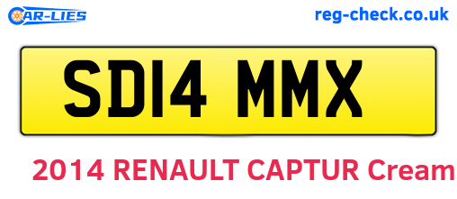 SD14MMX are the vehicle registration plates.