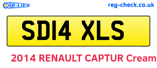 SD14XLS are the vehicle registration plates.
