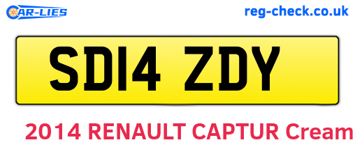 SD14ZDY are the vehicle registration plates.