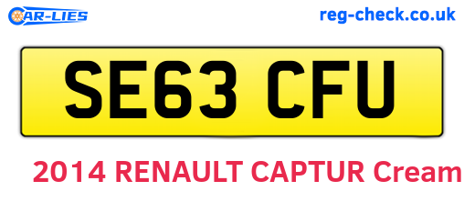 SE63CFU are the vehicle registration plates.