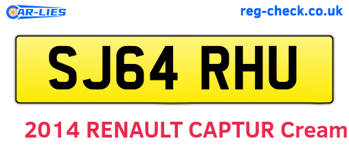 SJ64RHU are the vehicle registration plates.