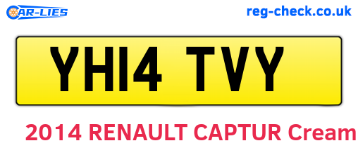 YH14TVY are the vehicle registration plates.