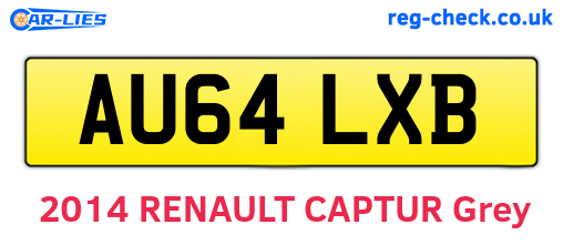 AU64LXB are the vehicle registration plates.