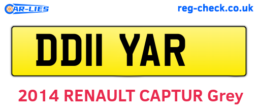 DD11YAR are the vehicle registration plates.