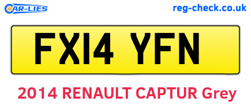 FX14YFN are the vehicle registration plates.