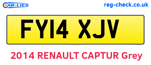 FY14XJV are the vehicle registration plates.