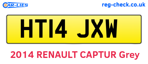 HT14JXW are the vehicle registration plates.