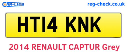HT14KNK are the vehicle registration plates.
