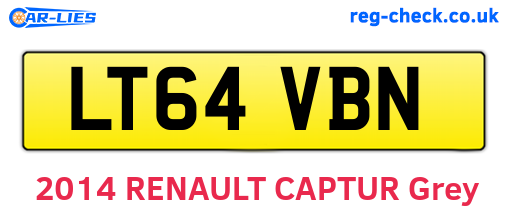 LT64VBN are the vehicle registration plates.