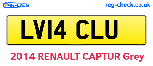 LV14CLU are the vehicle registration plates.