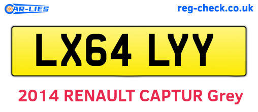 LX64LYY are the vehicle registration plates.