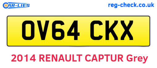 OV64CKX are the vehicle registration plates.