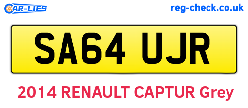 SA64UJR are the vehicle registration plates.