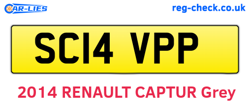 SC14VPP are the vehicle registration plates.