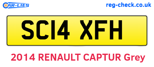 SC14XFH are the vehicle registration plates.