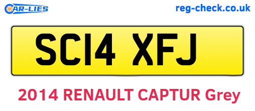 SC14XFJ are the vehicle registration plates.