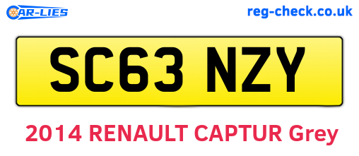 SC63NZY are the vehicle registration plates.