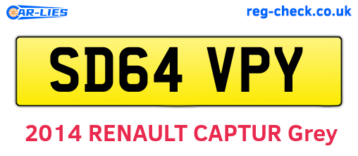 SD64VPY are the vehicle registration plates.