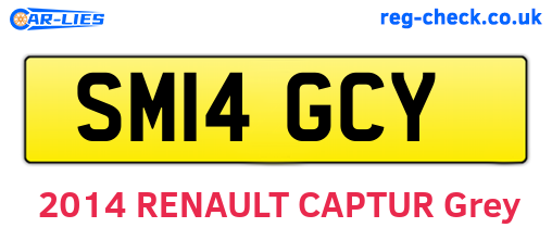 SM14GCY are the vehicle registration plates.