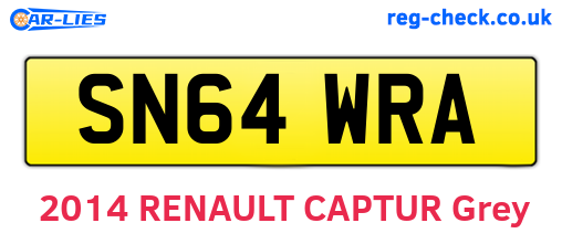SN64WRA are the vehicle registration plates.