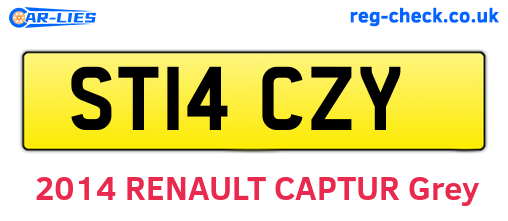 ST14CZY are the vehicle registration plates.