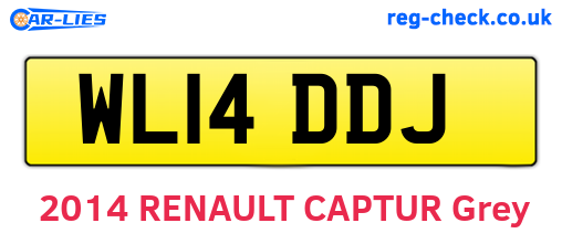 WL14DDJ are the vehicle registration plates.