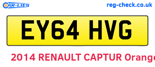 EY64HVG are the vehicle registration plates.