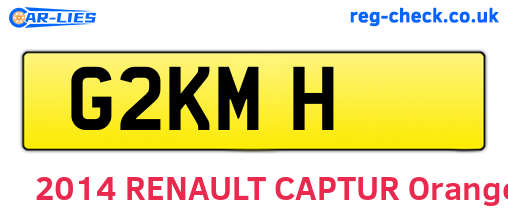 G2KMH are the vehicle registration plates.
