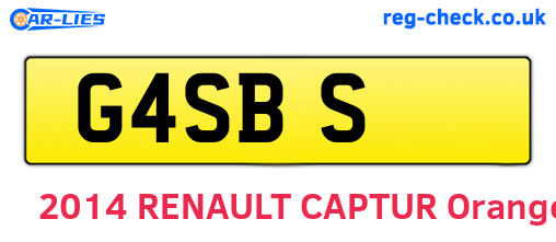 G4SBS are the vehicle registration plates.
