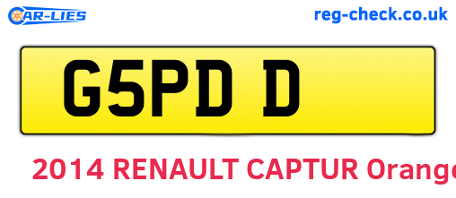G5PDD are the vehicle registration plates.