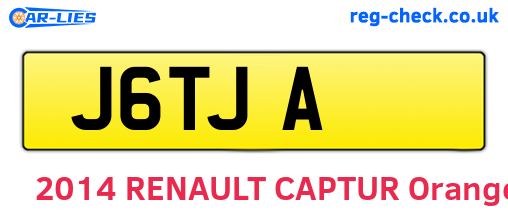 J6TJA are the vehicle registration plates.
