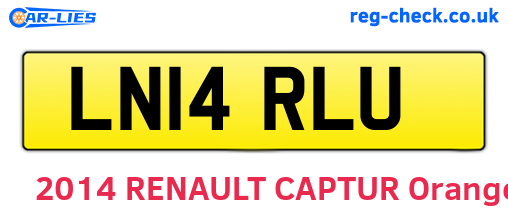 LN14RLU are the vehicle registration plates.