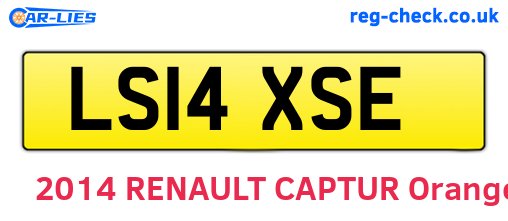 LS14XSE are the vehicle registration plates.