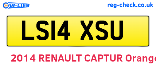 LS14XSU are the vehicle registration plates.