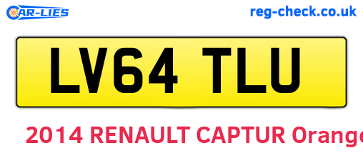 LV64TLU are the vehicle registration plates.