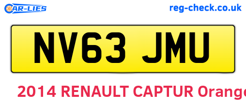NV63JMU are the vehicle registration plates.