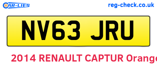 NV63JRU are the vehicle registration plates.