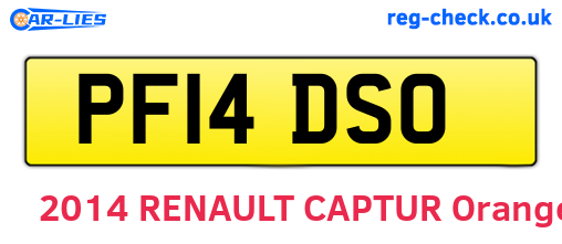 PF14DSO are the vehicle registration plates.