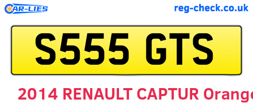 S555GTS are the vehicle registration plates.