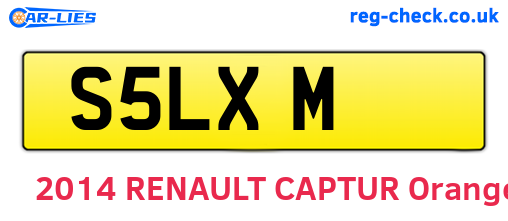 S5LXM are the vehicle registration plates.