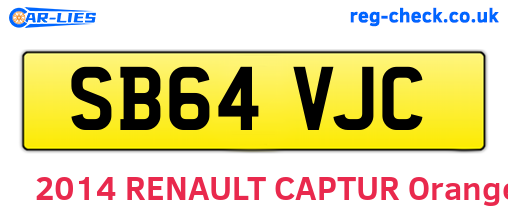 SB64VJC are the vehicle registration plates.