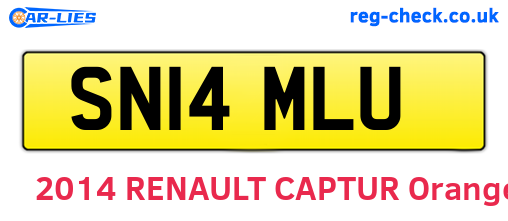 SN14MLU are the vehicle registration plates.