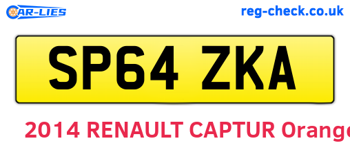 SP64ZKA are the vehicle registration plates.