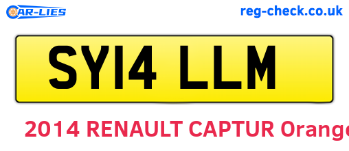 SY14LLM are the vehicle registration plates.