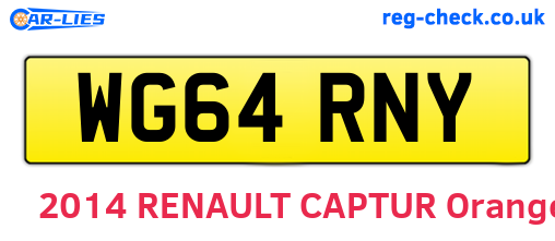 WG64RNY are the vehicle registration plates.