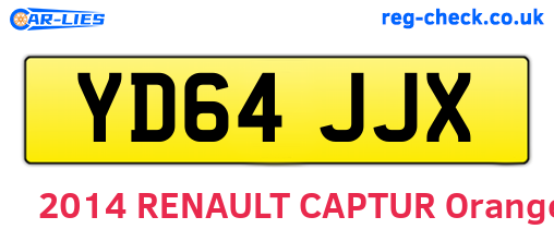 YD64JJX are the vehicle registration plates.