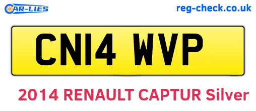 CN14WVP are the vehicle registration plates.