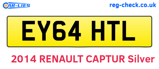 EY64HTL are the vehicle registration plates.
