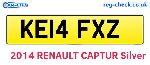 KE14FXZ are the vehicle registration plates.