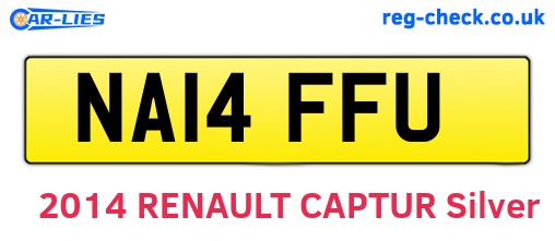 NA14FFU are the vehicle registration plates.